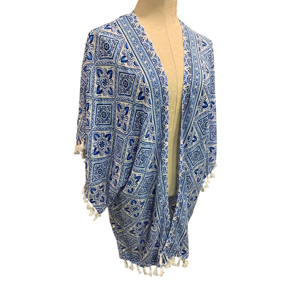One Size La‎ Blanca Resortwear Womens New Breeze Cover Up Cardigan Kimono